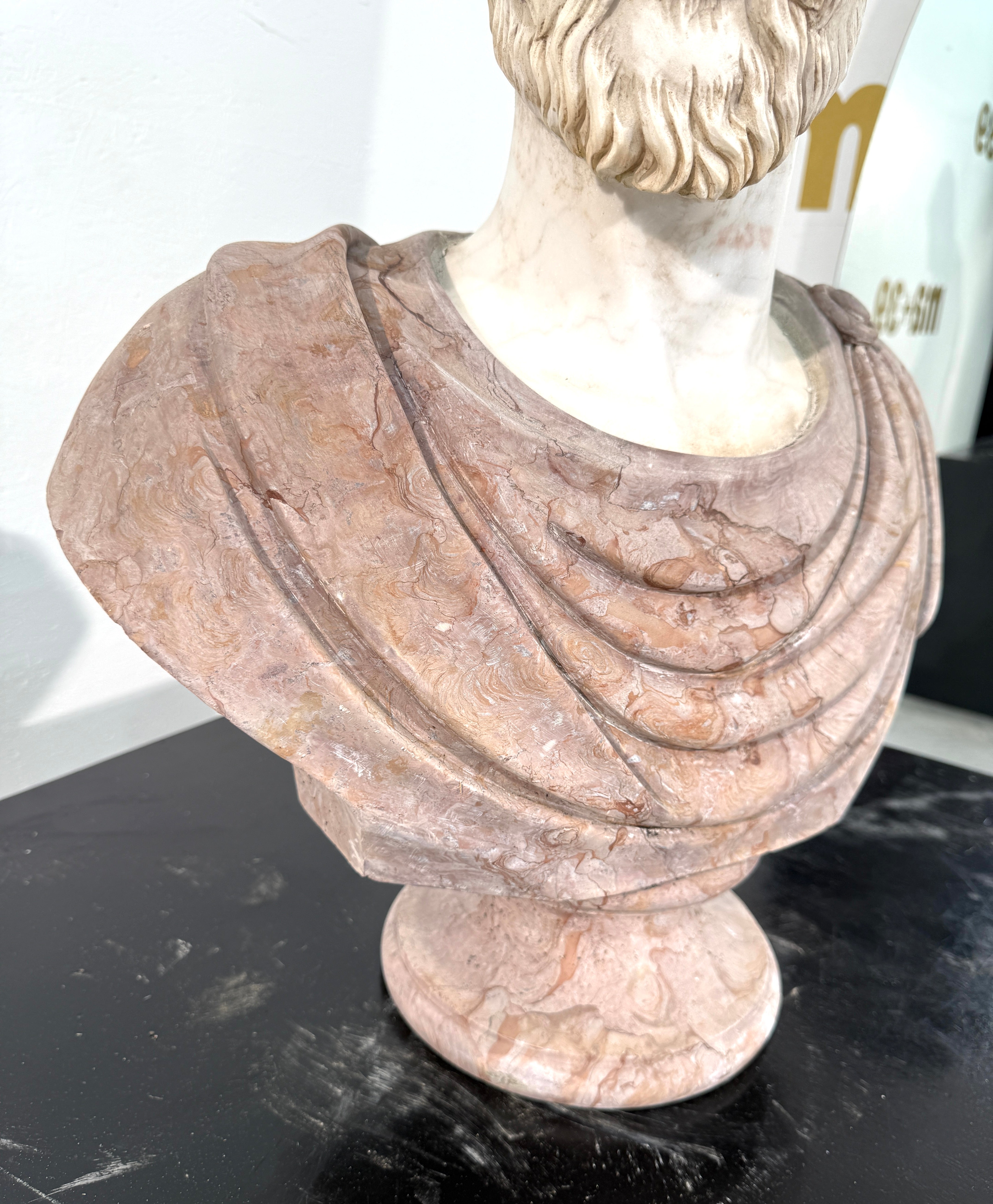 Two-Tone Marble Bust of a Roman Nobleman
