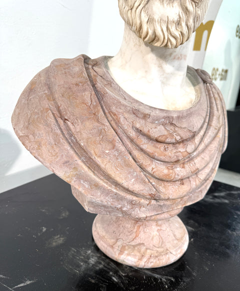 Two-Tone Marble Bust of a Roman Nobleman
