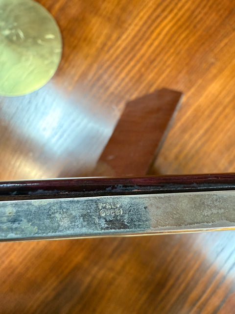 Vintage Gucci Italy Brass Equestrian Bit Photo Frame