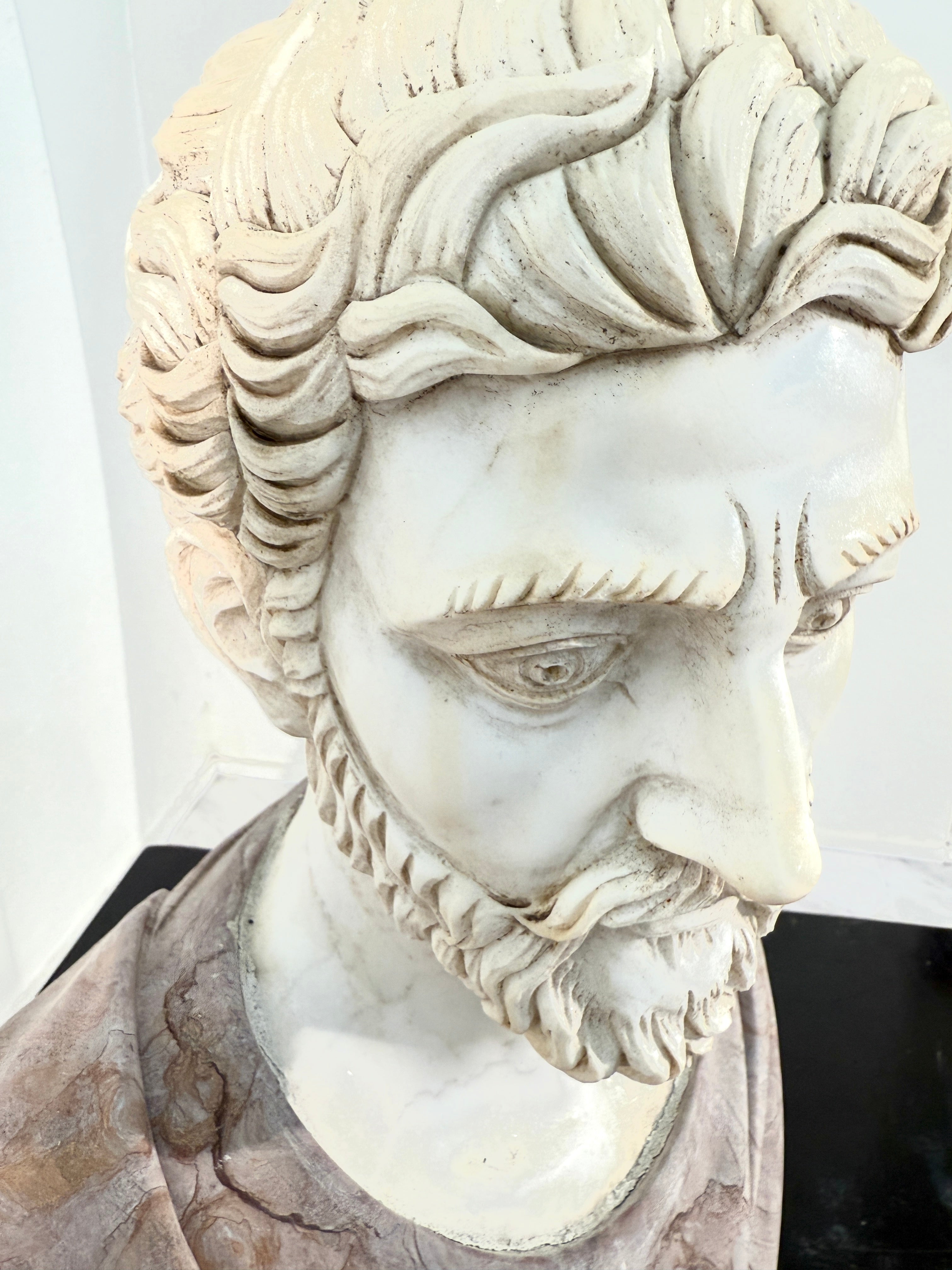 Two-Tone Marble Bust of a Roman Nobleman