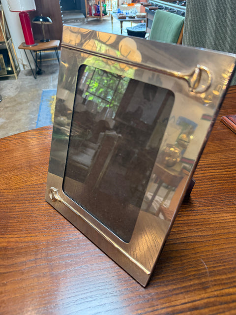 Vintage Gucci Italy Brass Equestrian Bit Photo Frame