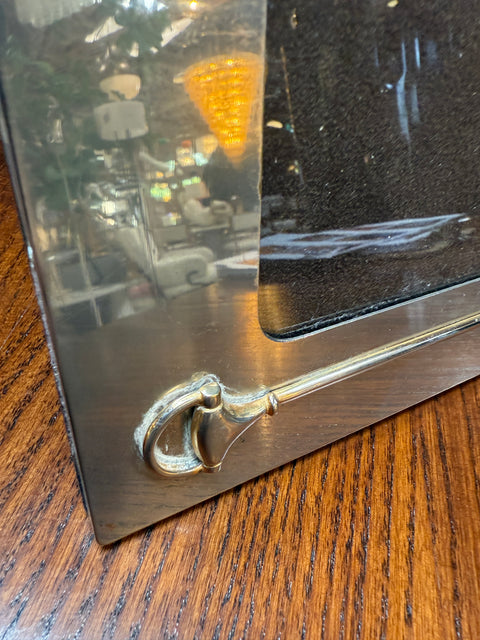 Vintage Gucci Italy Brass Equestrian Bit Photo Frame