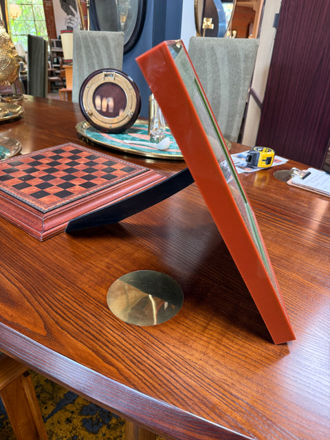 Green and Red Enamel Square Photo Frame