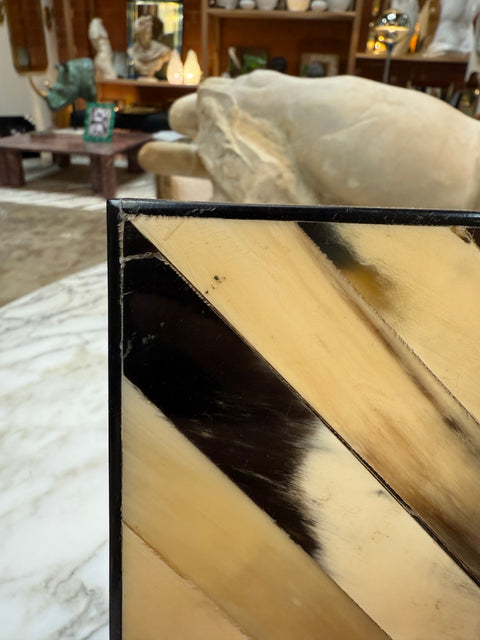 Chevron Pattern Natural Horn Inlay Square Photo Frame XL