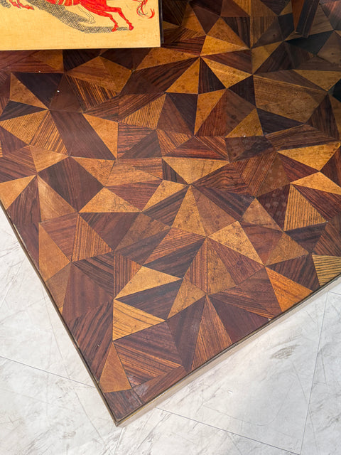 Italian Bar Cabinet with Reverse Painted Panels and Marble Top, 1950s Attributed to Ico Parisi