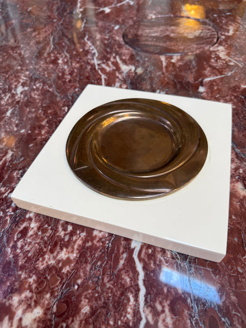 Esa Fedrigolli for Esart Bronze Ashtray Lacquered Base, Italy, 1970s