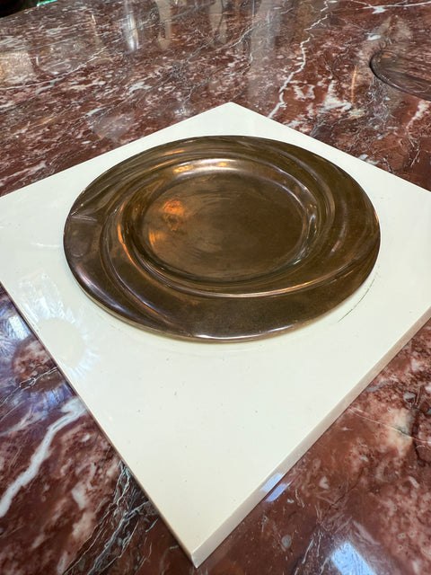 Esa Fedrigolli for Esart Bronze Ashtray Lacquered Base, Italy, 1970s