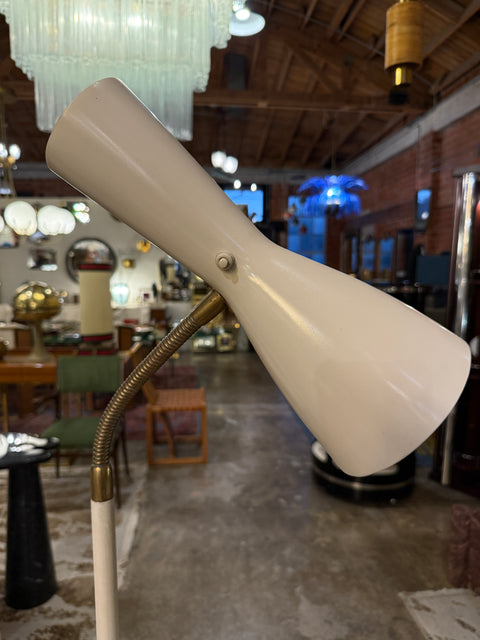 Italian Mid-Century Adjustable Floor Lamp with Marble Base, 1950s