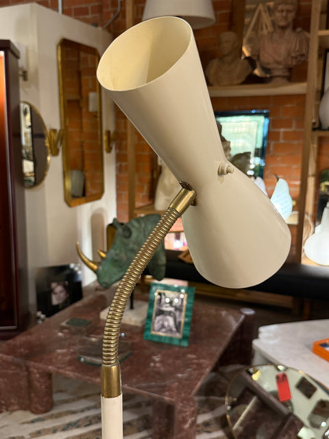 Italian Mid-Century Adjustable Floor Lamp with Marble Base, 1950s