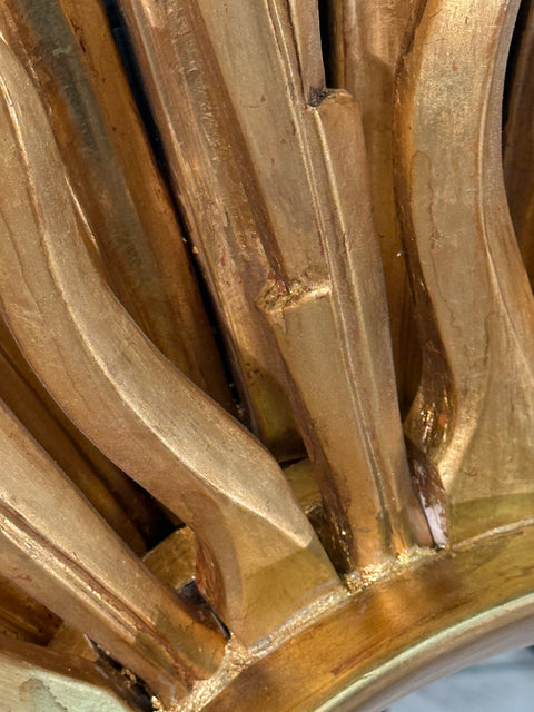 1970s Vintage Italian Sunburst Gilded Wall Mirror