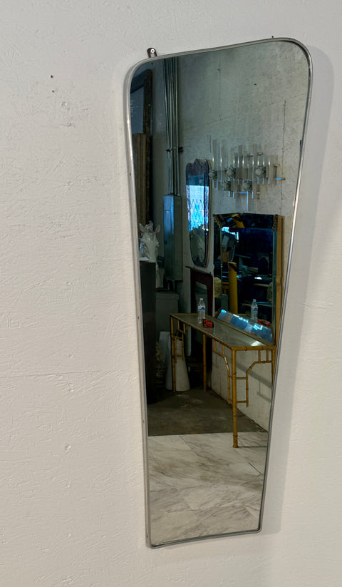 Mid-Century Italian Wall Mirror with Chrome Frame, 1960s