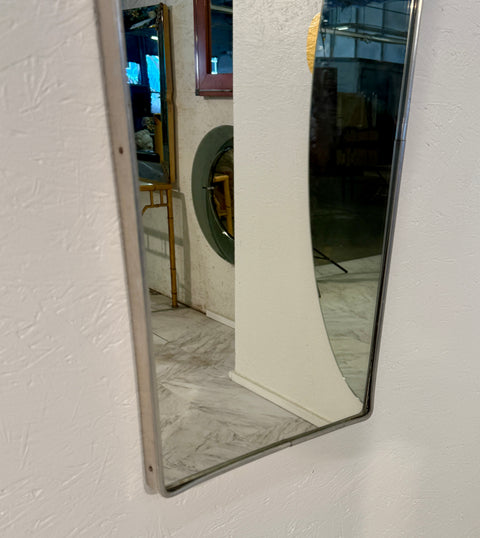 Mid-Century Italian Wall Mirror with Chrome Frame, 1960s