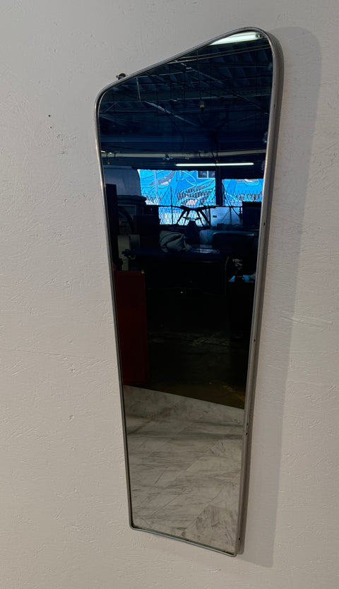 Mid-Century Italian Wall Mirror with Chrome Frame, 1960s
