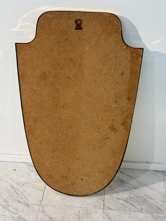 Vintage Hollywood Regency Brass Beaded Wall Mirror