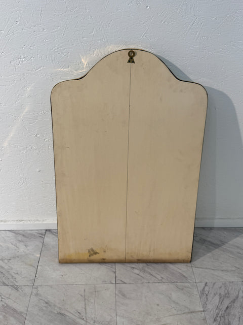 Mid-Century Italian Wall Mirror with Brass Frame, Italy 1960s