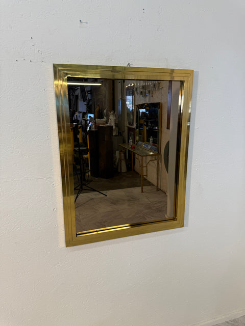 Vintage Italian Brass Framed Wall Mirror