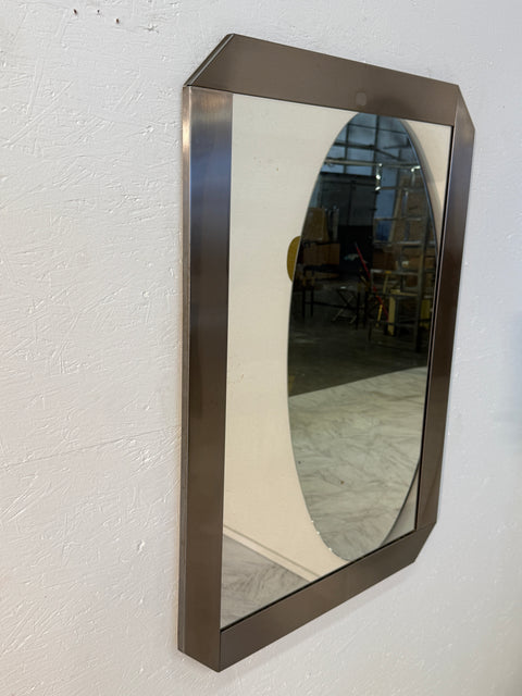Vintage Italian Chrome-Framed Wall Mirror