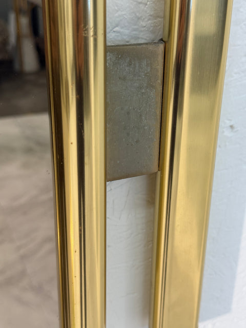 Vintage Italian Brass and Lucite Wall Mirror 1970s