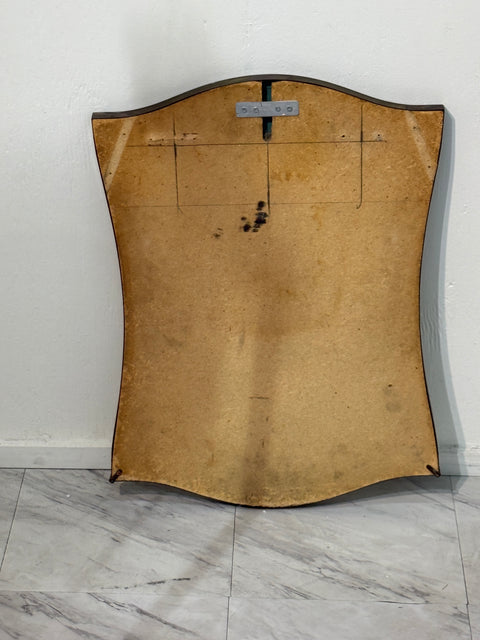 Vintage Italian Wall Mirror with Curved Frame 1960s