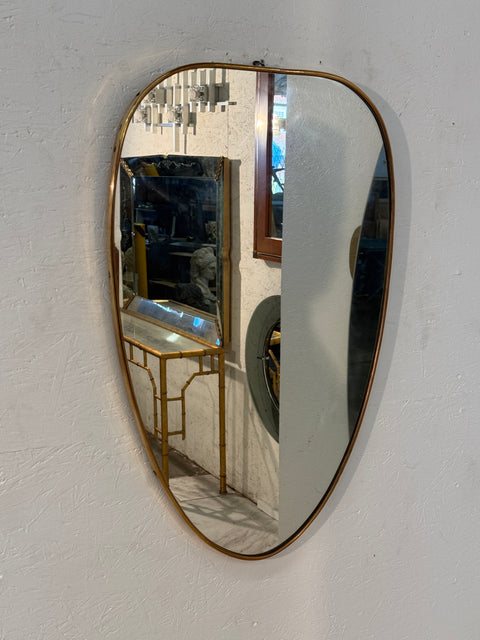 Italian Mid-Century "Heart Shape" Wall Mirror, 1950s