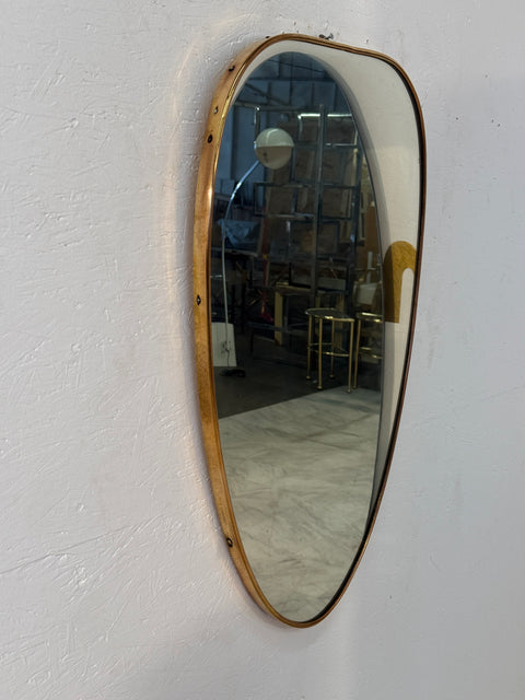 Italian Mid-Century "Heart Shape" Wall Mirror, 1950s