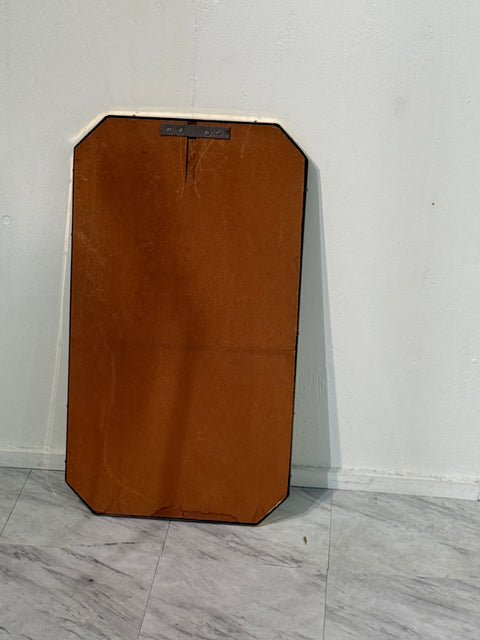 Italian Hexagonal Brass-Framed Wall Mirror, 1950s