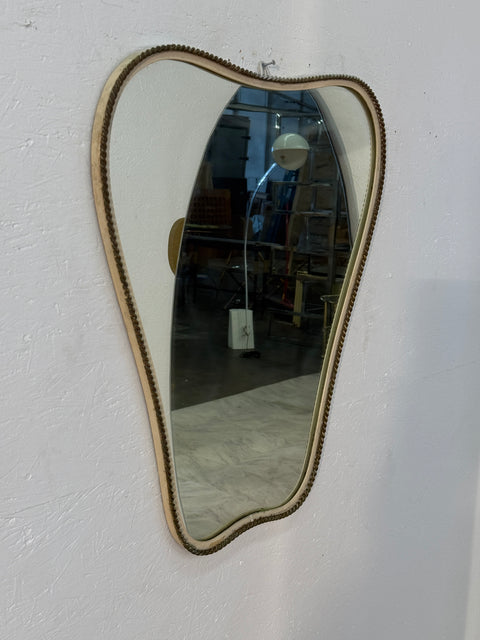 Italian Mid-Century Organic Wall Mirror with Rope. 1960s
