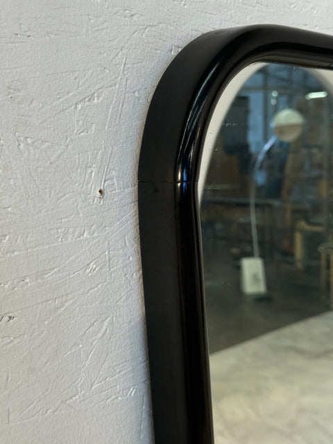 Mid-Century Italian Wall Mirror with Black Frame, 1950s
