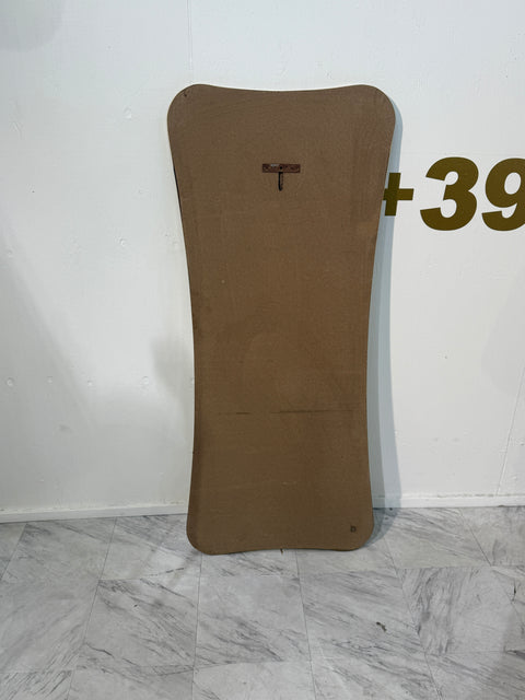 Italian Large Brass Framed Wall Mirror, 1950s