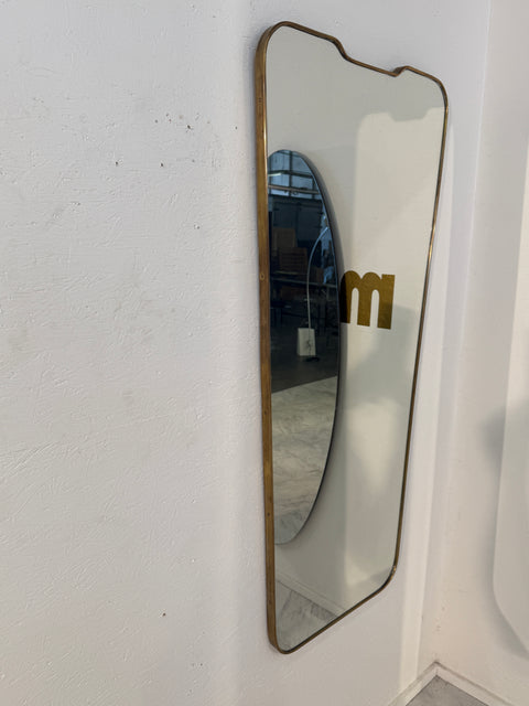 Italian Mid-Century Brass Framed Wall Mirrors, 1950s