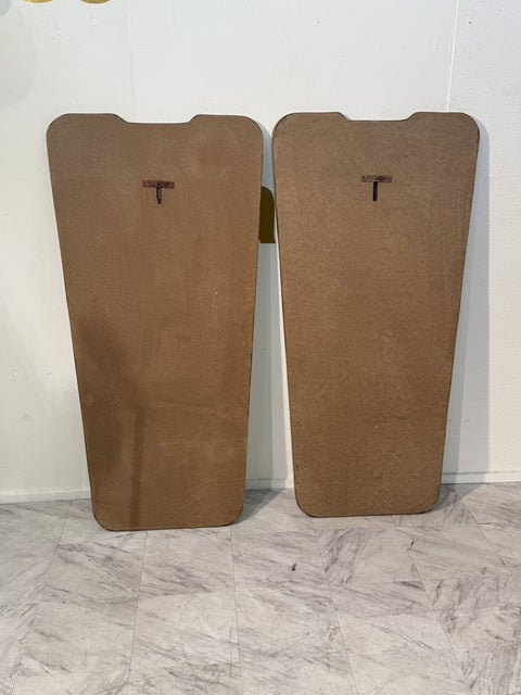 Pair of Italian Mid-Century Brass Framed Wall Mirrors, 1950s