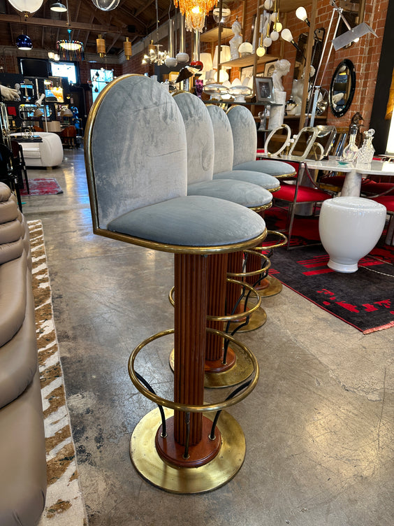 Mid-Century Set of Four Italian Stools. Italy 1960