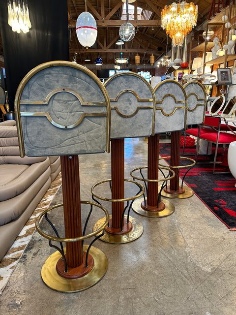 Mid-Century Set of Four Italian Stools. Italy 1960