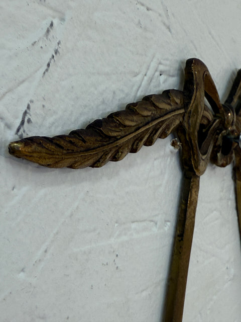 Italian Neoclassical Oval Mirror with Brass Bow and Ribbon Detail, 1950s