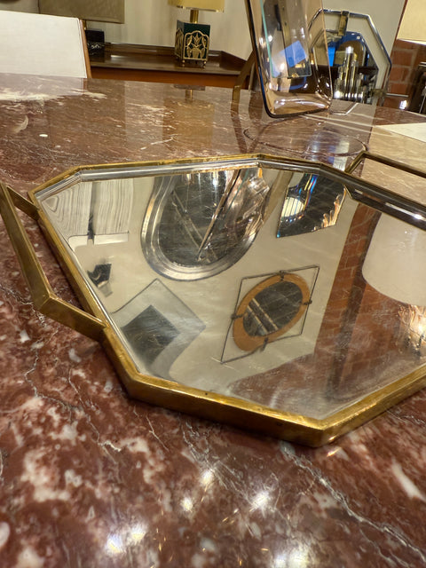 Serving Tray by Göttinghen, Brass and Stainless Steel, 1970s