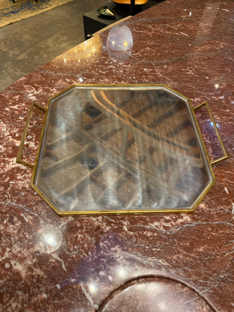 Serving Tray by Göttinghen, Brass and Stainless Steel, 1970s