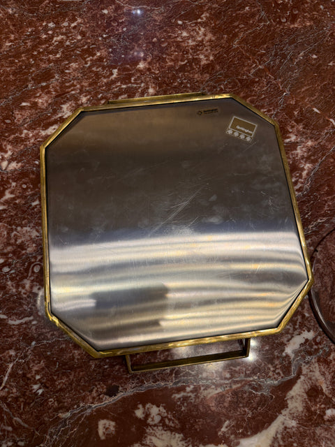 Serving Tray by Göttinghen, Brass and Stainless Steel, 1970s