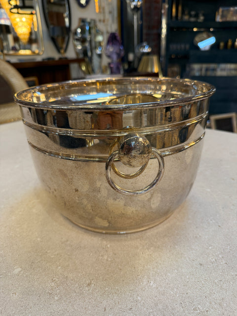 Vintage Italian Ice Bucket with Three-Compartment Insert, 1970s