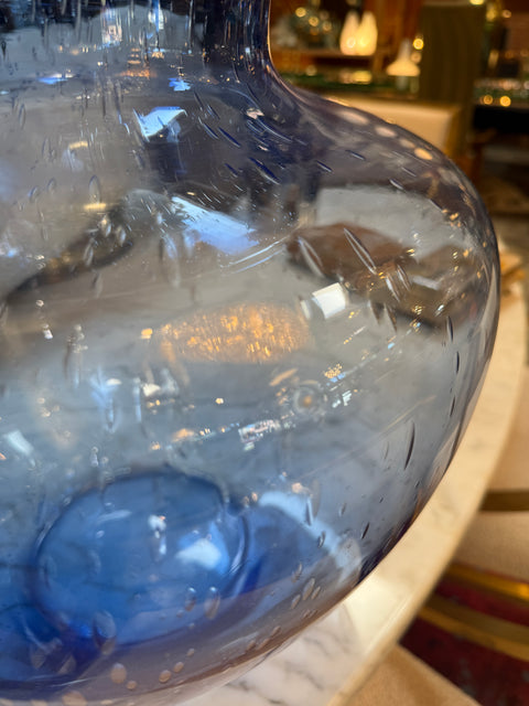 Italian Blue Art Glass Vase, 1970s