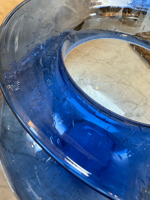 Italian Blue Art Glass Vase, 1970s