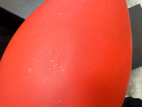 Red Satin Glass Vase – Handblown Italian Art Glass