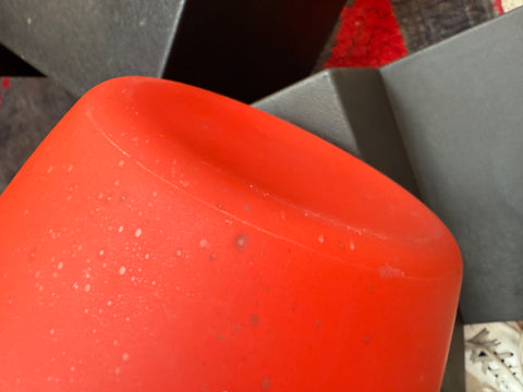 Red Satin Glass Vase – Handblown Italian Art Glass