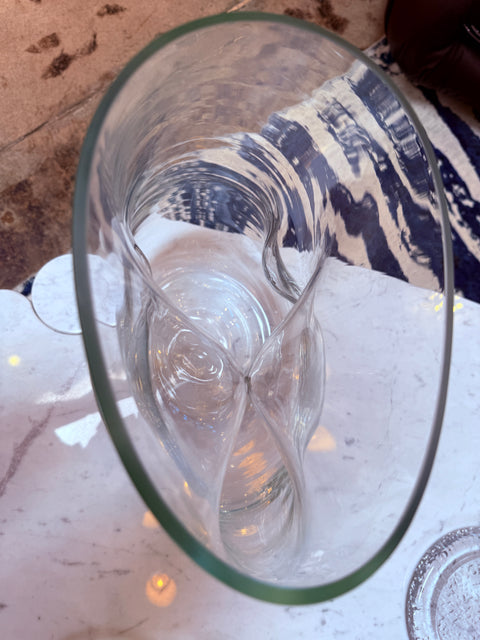 Sculptural Italian Handblown Glass Vase, 1970s