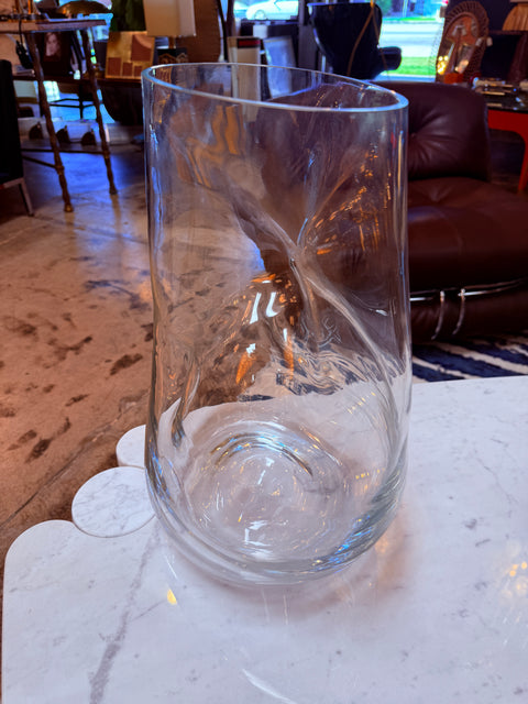 Sculptural Italian Handblown Glass Vase, 1970s