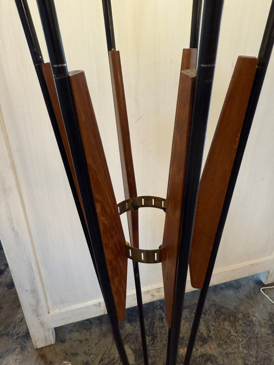 Stilnovo Multi-Arm Floor Lamp with Opaline Glass Shades