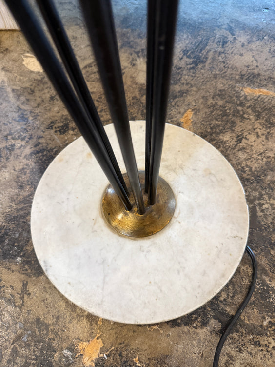 Stilnovo Multi-Arm Floor Lamp with Opaline Glass Shades