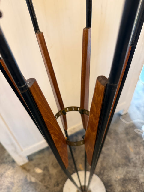 Stilnovo Multi-Arm Floor Lamp with Opaline Glass Shades