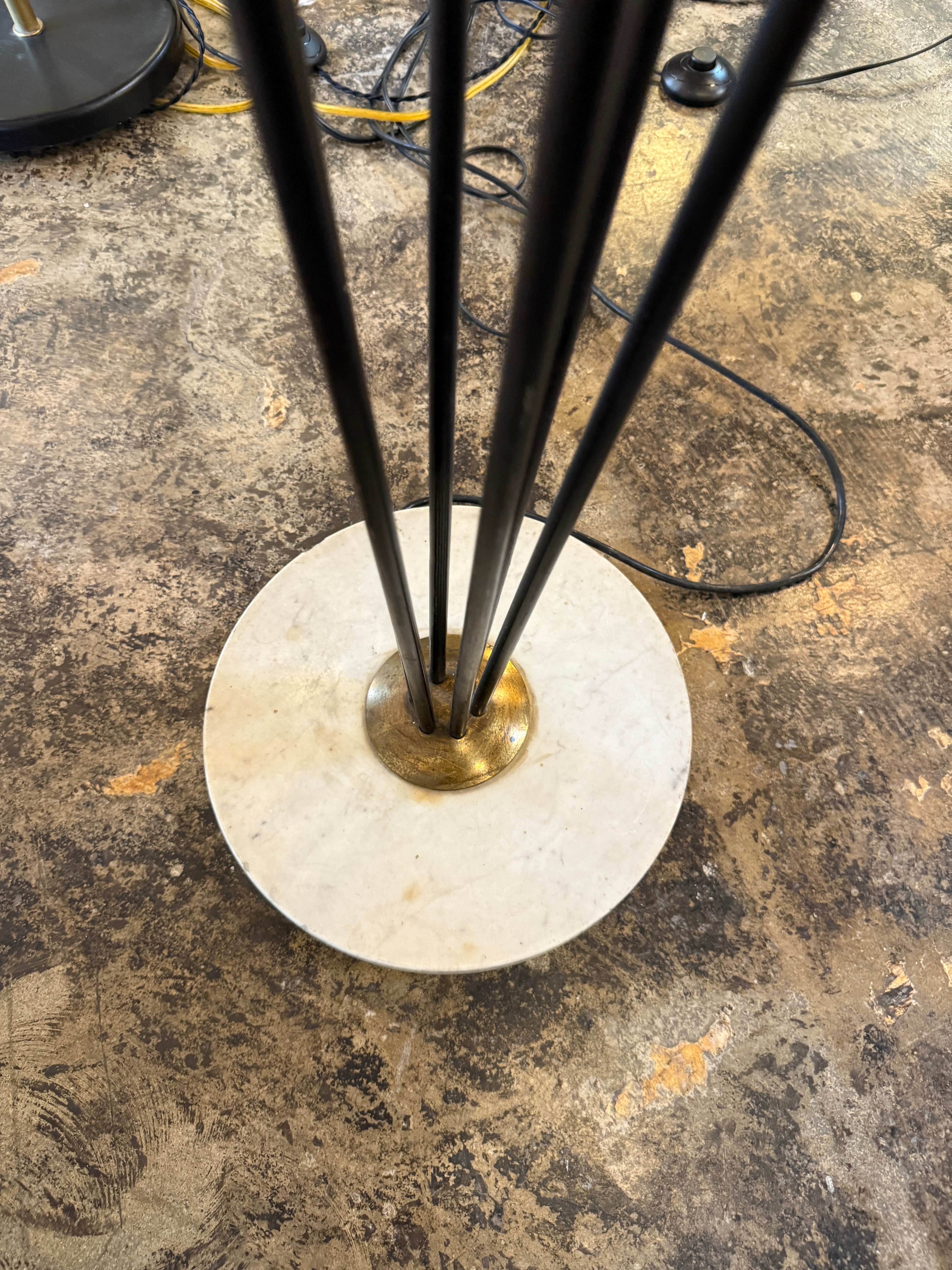 Stilnovo Multi-Arm Floor Lamp with Opaline Glass Shades