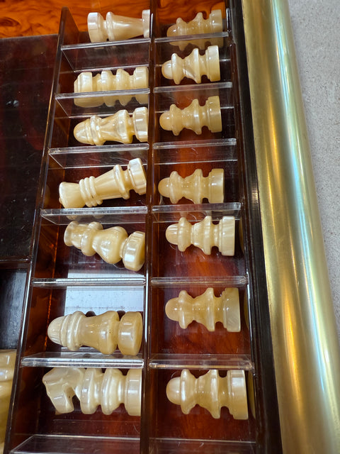 Italian Tortoiseshell Lucite Chess Set