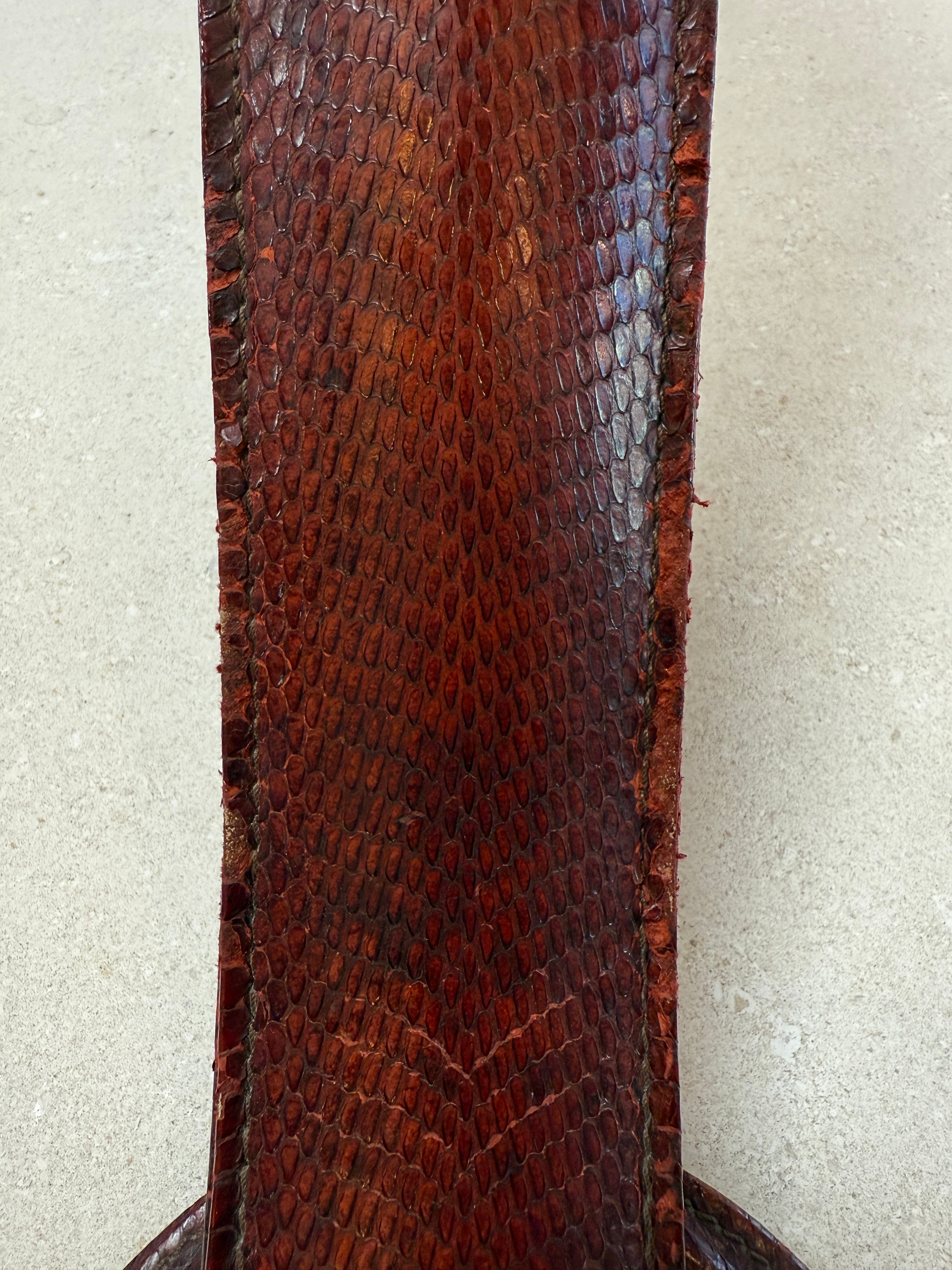 Traso Milano Snakeskin-Wrapped Table Lamp, Italy, 1970s